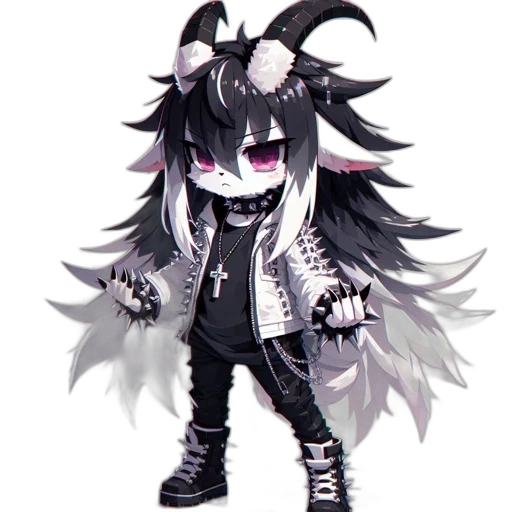 creature, jacket, staff, weapon transparent PNG cut-out