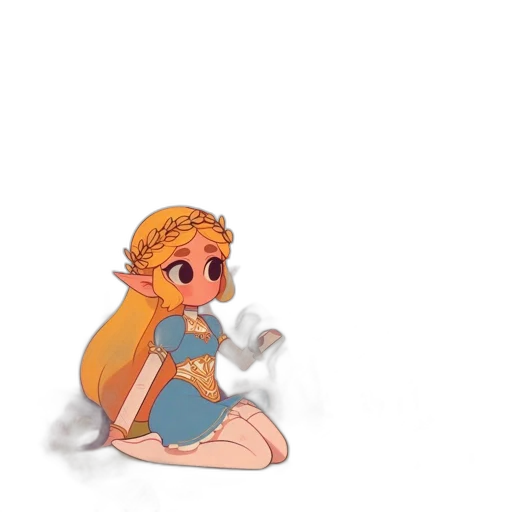 dress, staff, crown, weapon transparent PNG cut-out