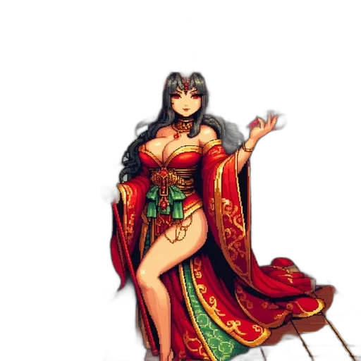 dress, fantasy art, concept art, pixel art transparent PNG cut-out