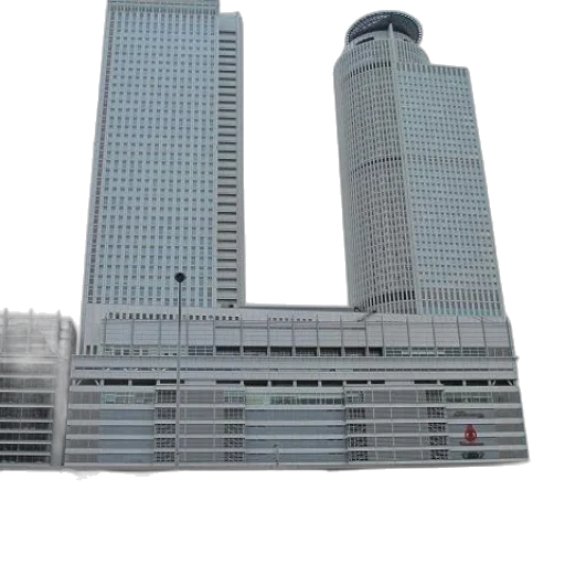 building, robot, 3d render, photorealistic transparent PNG cut-out