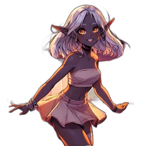 staff, creature, mask, dress transparent PNG cut-out