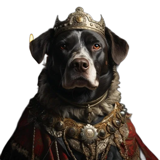 crown, animal, staff, face transparent PNG cut-out