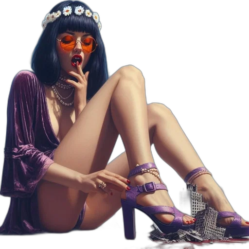 shoes, jewelry, hat, dress transparent PNG cut-out