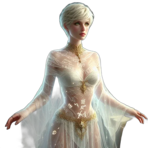 dress, jewelry, concept art, fantasy art transparent PNG cut-out