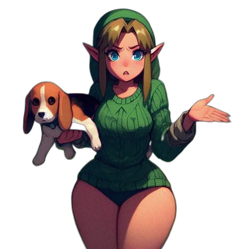 dress, animal, creature, staff transparent PNG cut-out
