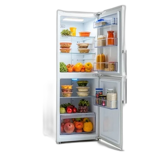 food, white, refrigerator, door transparent PNG cut-out
