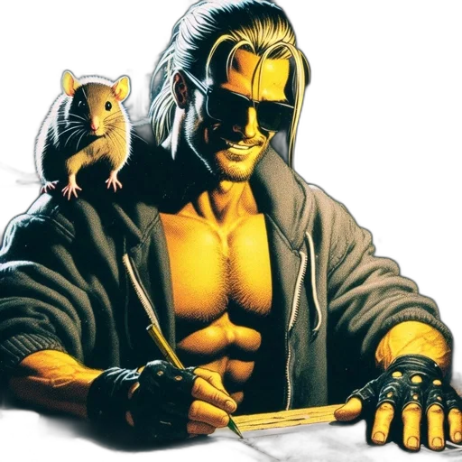 jacket, comic book art, cyberpunk, concept art transparent PNG cut-out