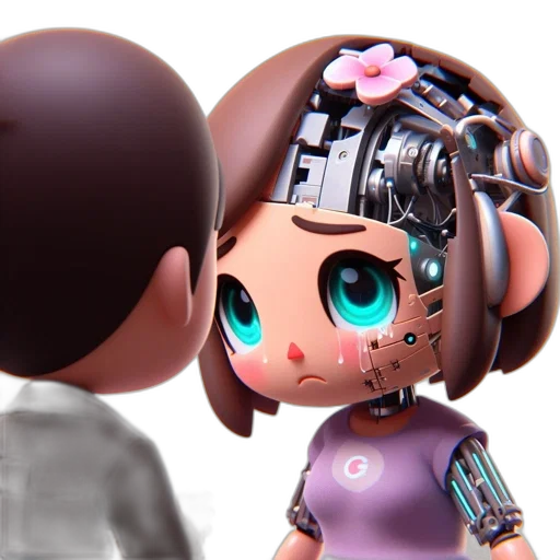 robot, 3d render, cyberpunk, concept art transparent PNG cut-out