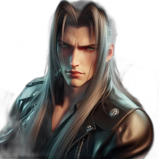 face, dragon, hair, jacket transparent PNG cut-out