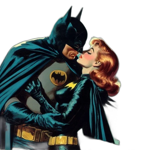 comic book art, two, iconic, comic transparent PNG cut-out