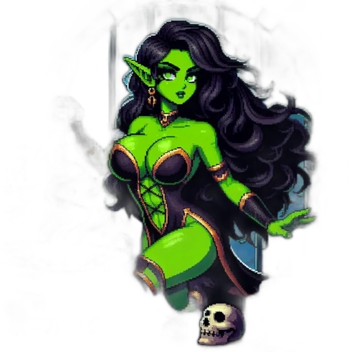 fantasy art, pixel art, concept art, comic book art transparent PNG cut-out