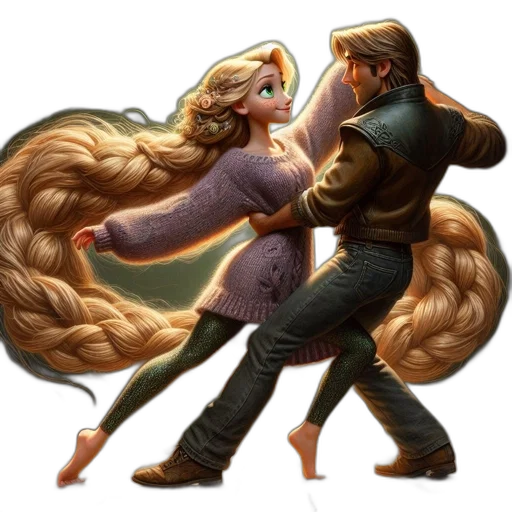 hair, concept art, fantasy art, comic book art transparent PNG cut-out