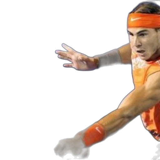 photorealistic, tennis, player, orange transparent PNG cut-out