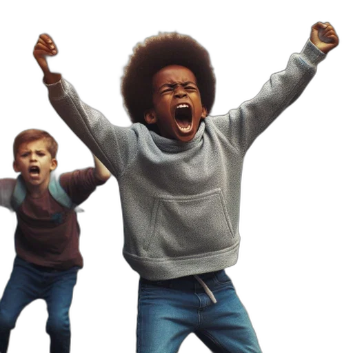 two, young, children, amidst transparent PNG cut-out