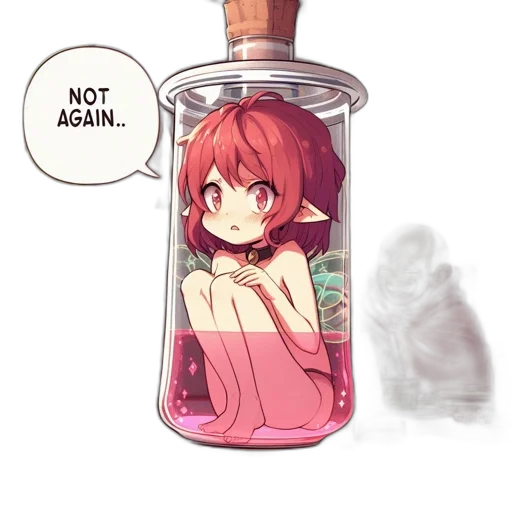 bottle, dress, weapon, creature transparent PNG cut-out