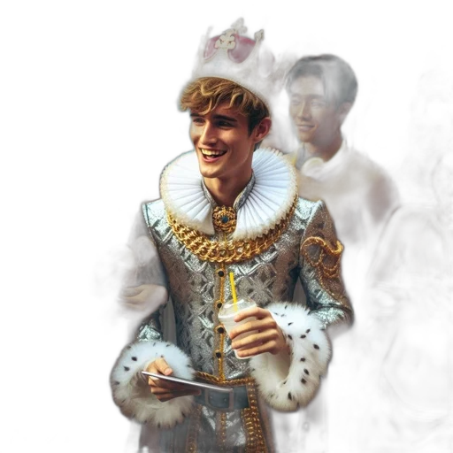 crown, staff, face, concept art transparent PNG cut-out