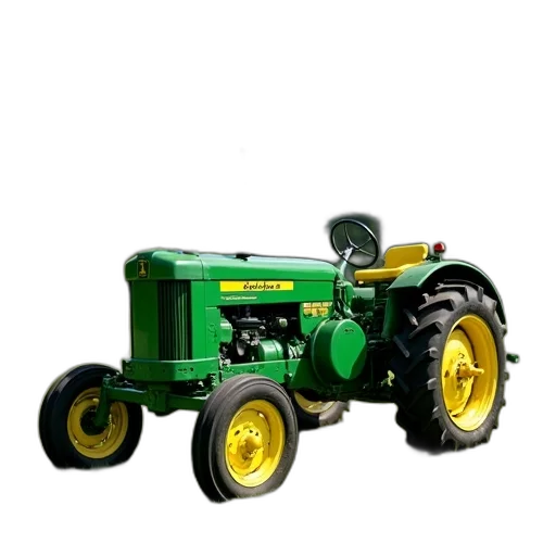 robot, vintage, green, tractor transparent PNG cut-out