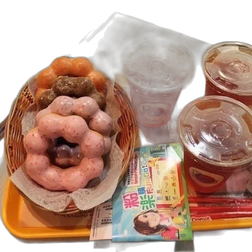 food, tray, assorted, donuts transparent PNG cut-out