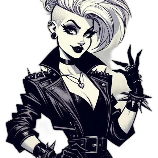 jacket, cartoon, comic book art, cyberpunk transparent PNG cut-out