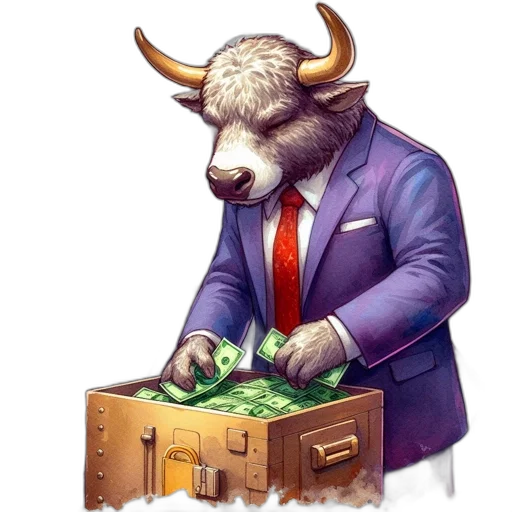 concept art, fantasy art, anthropomorphized, bull transparent PNG cut-out