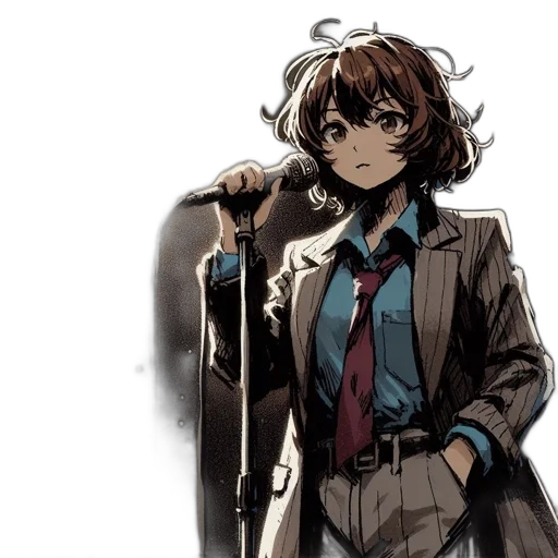 staff, jacket, weapon, face transparent PNG cut-out