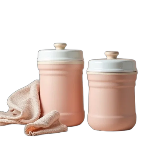 bottle, 3d render, pastel, earth tones transparent PNG cut-out