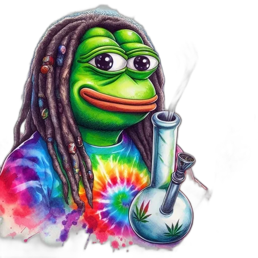animated, frog, character, dreadlocks transparent PNG cut-out