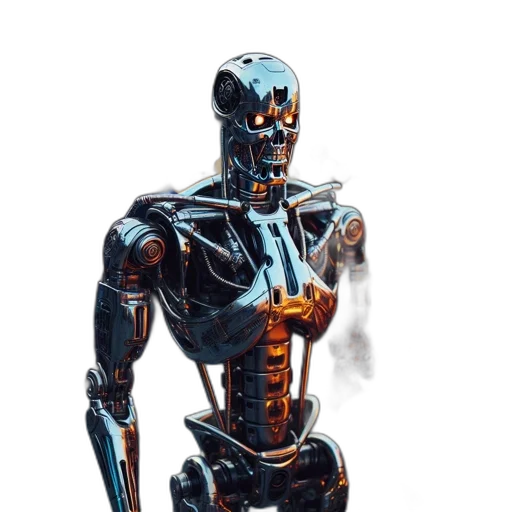 robot, concept art, comic book art, 3d render transparent PNG cut-out