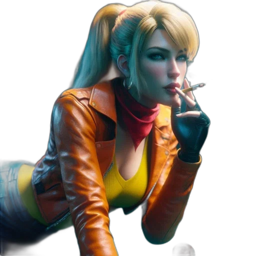 jacket, comic book art, concept art, cyberpunk transparent PNG cut-out