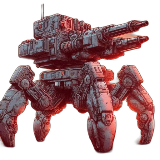 robot, weapon, creature, concept art transparent PNG cut-out