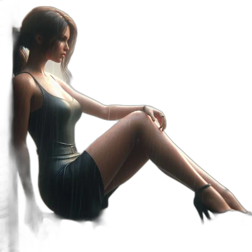 dress, jewelry, shoes, concept art transparent PNG cut-out