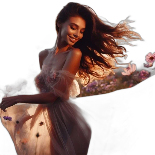 dress, photorealistic, oil painting, fantasy art transparent PNG cut-out