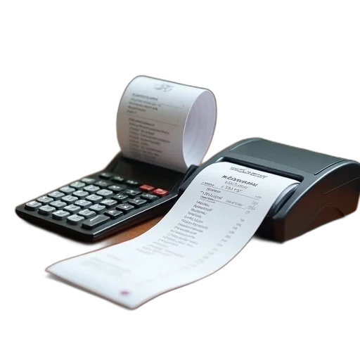 3d render, printer, calculator, next transparent PNG cut-out