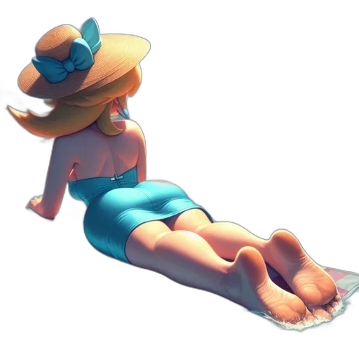 hat, dress, staff, creature transparent PNG cut-out