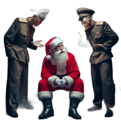concept art, santa, claus, sits transparent PNG cut-out