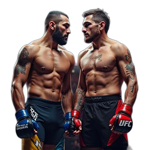 photorealistic, poster, ufc, fight transparent PNG cut-out