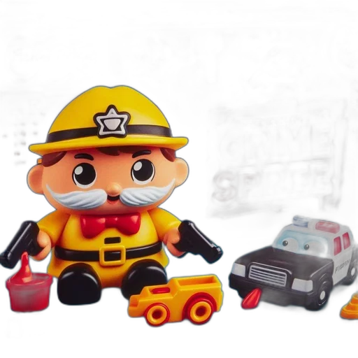3d render, toy, figure, dressed transparent PNG cut-out
