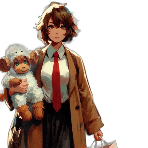 staff, concept art, anime, pixel art transparent PNG cut-out