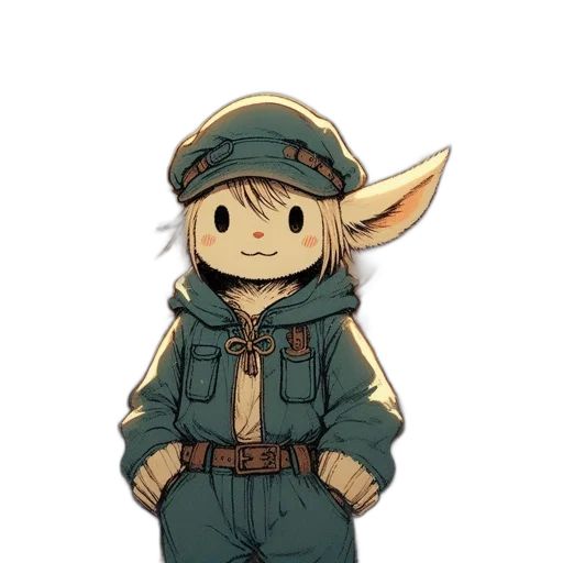 staff, jacket, hat, creature transparent PNG cut-out