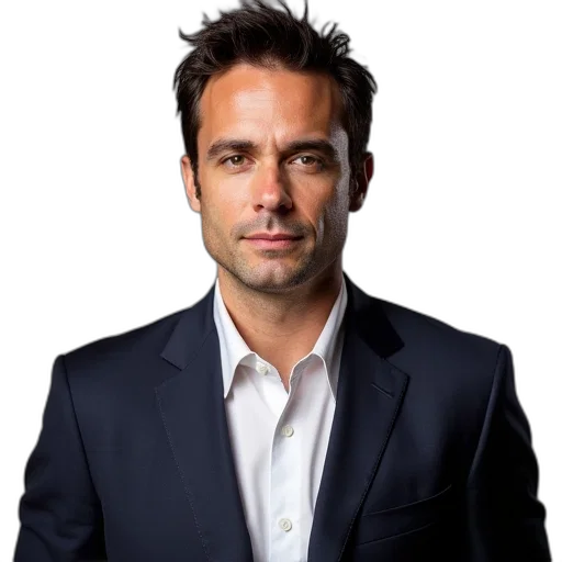 staff, jacket, face, actor transparent PNG cut-out