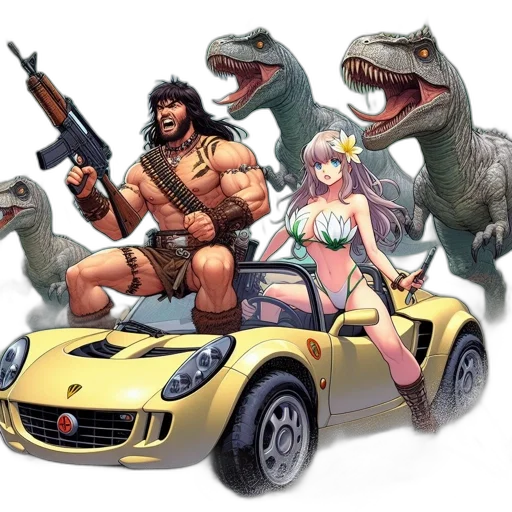 car, weapon, dragon, animal transparent PNG cut-out