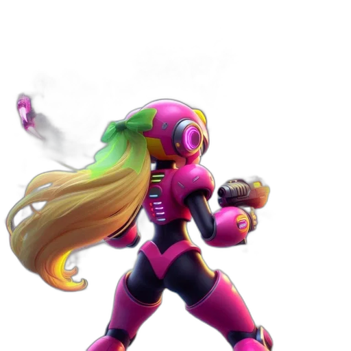 weapon, robot, hair, concept art transparent PNG cut-out