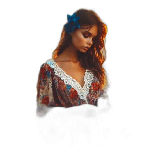 dress, face, jewelry, crown transparent PNG cut-out