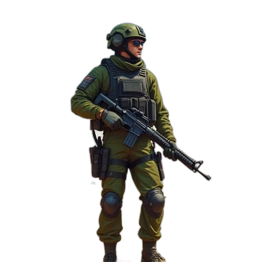 weapon, staff, jacket, animal transparent PNG cut-out