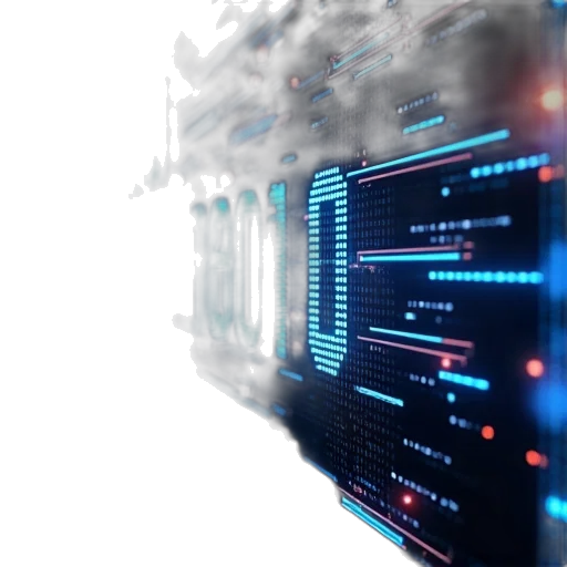 3d render, futuristic, computer, screen transparent PNG cut-out