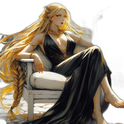 dress, fantasy art, concept art, comic book art transparent PNG cut-out