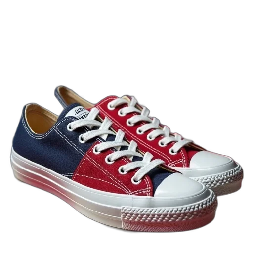 shoes, photorealistic, red, american transparent PNG cut-out