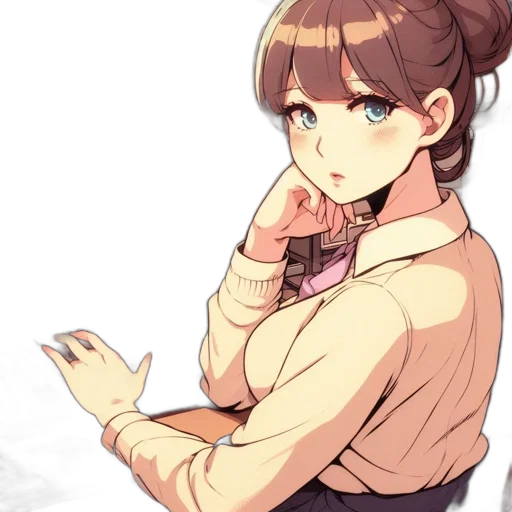 staff, jacket, dress, face transparent PNG cut-out