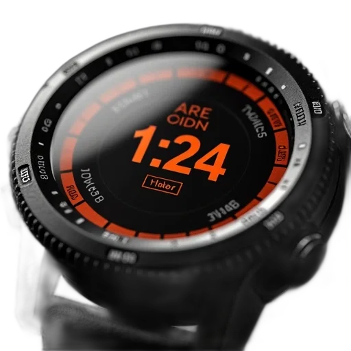3d render, close-up, garmin, watch transparent PNG cut-out