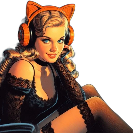 comic book art, cyberpunk, concept art, pixel art transparent PNG cut-out